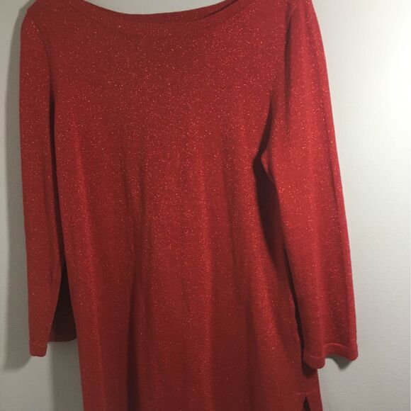 Jones New York Holiday Christmas Sparkly Tunic Cardigan Sweater - Picture 1 of 3